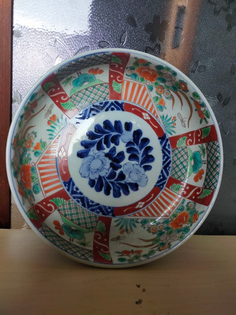 古伊万里色絵二重高台大鉢