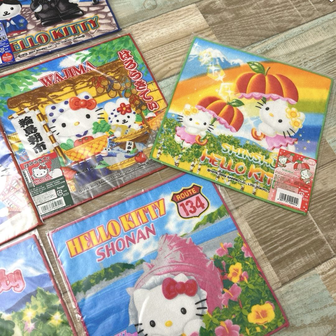 新品未開封　ご当地キティちゃん　ハンカチ　タオル　22枚　レトロ　平成レトロ