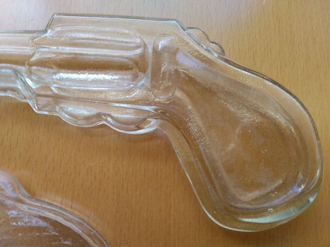 ル*カ様 レトロ瓶☆ピストル型金平糖瓶大小3個セット・昭和レトロ・菓子玩具瓶・コ