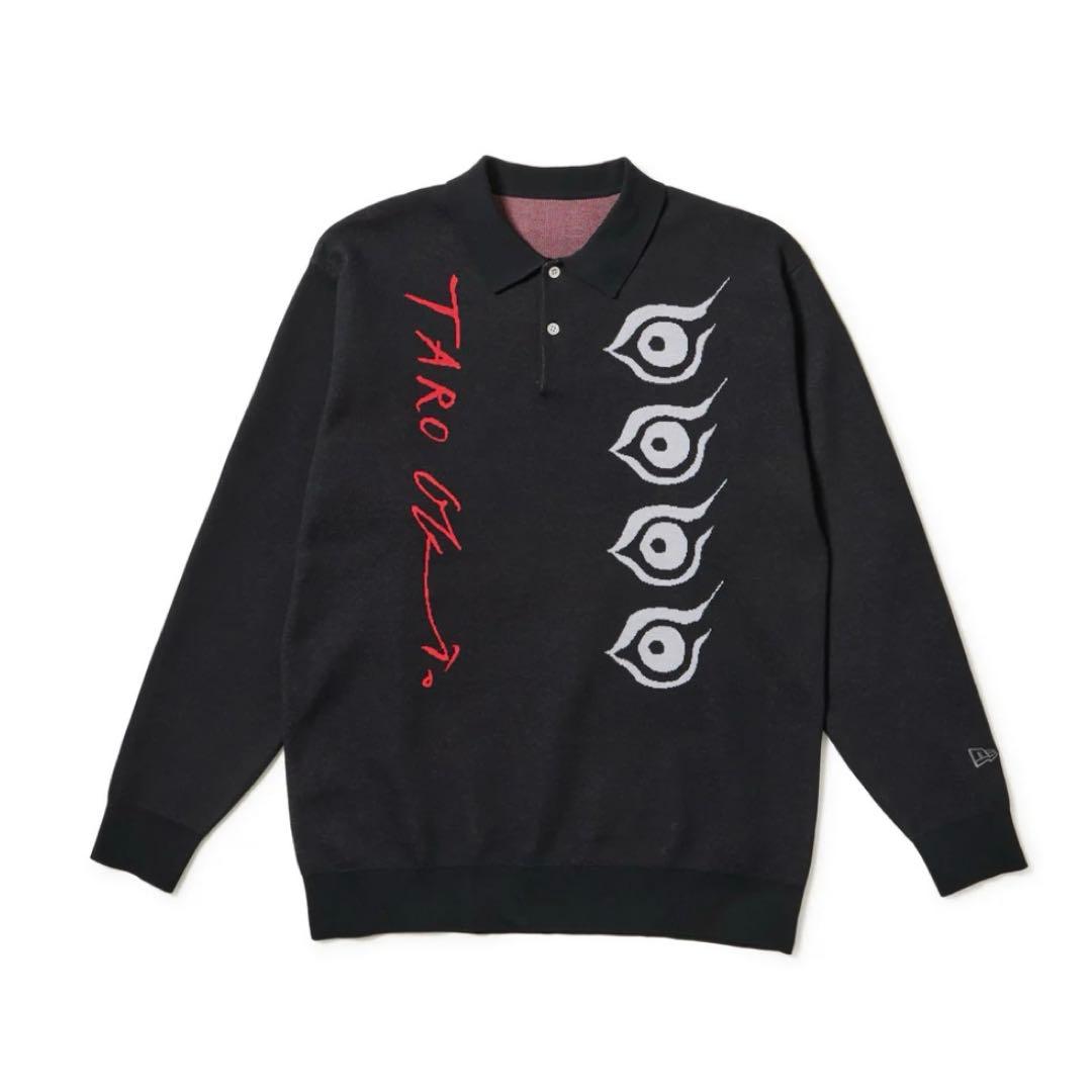 新品ニューエラゴルフx岡本太郎ニットポロ太陽の塔明日の神話ビームスゴルフ