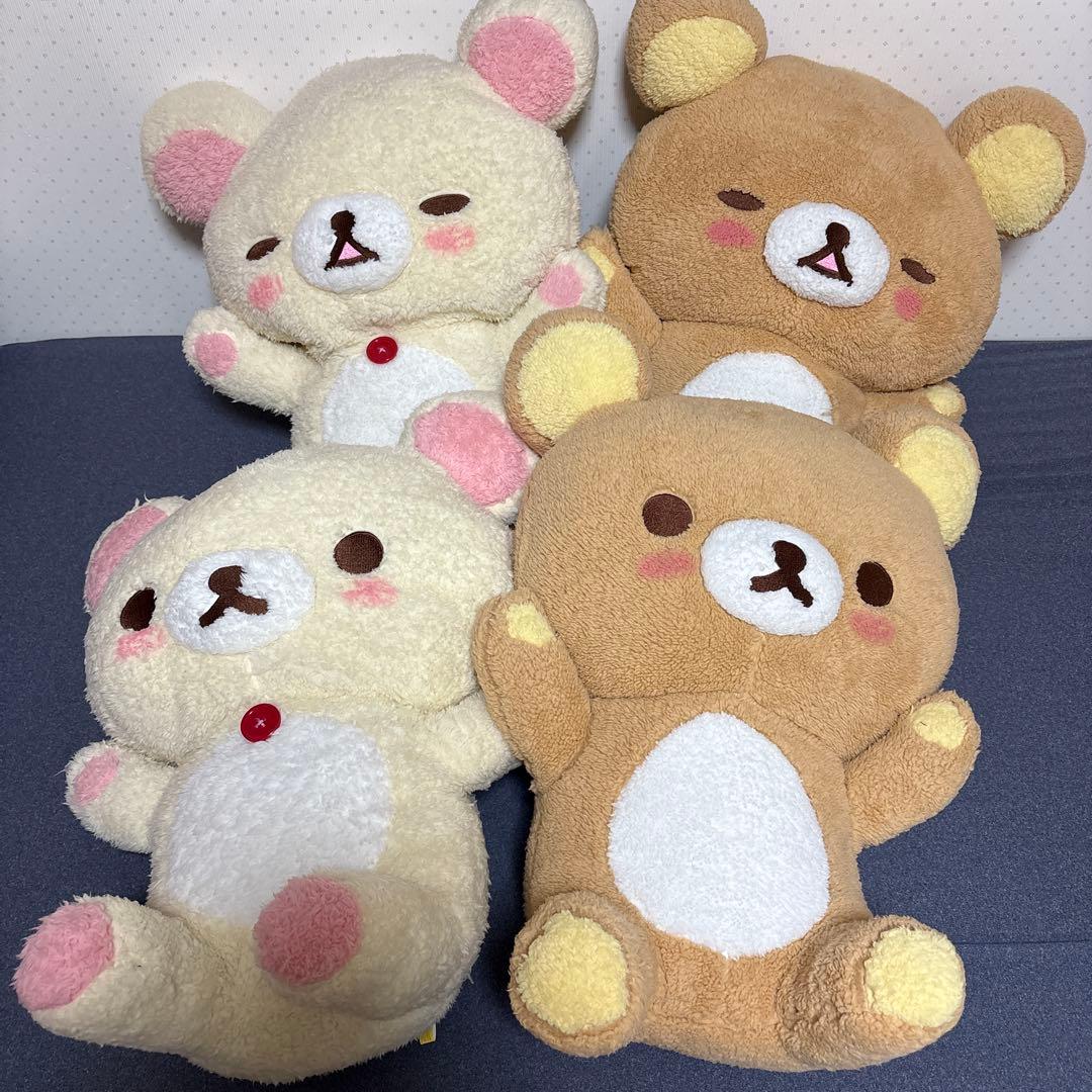 リラックマ　ふんわりほっぺぬいぐるみXL　プレミアム　特大　15周年 4個セット