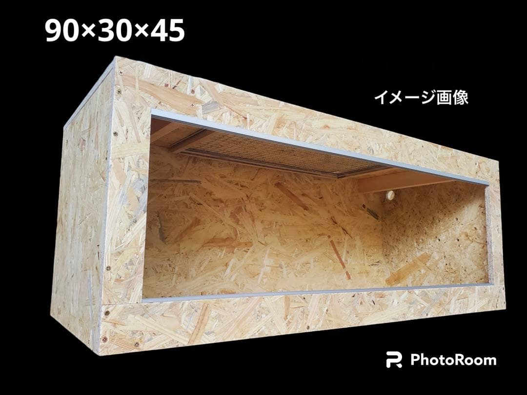 爬虫類ケージ　903045複数台　付け木背面