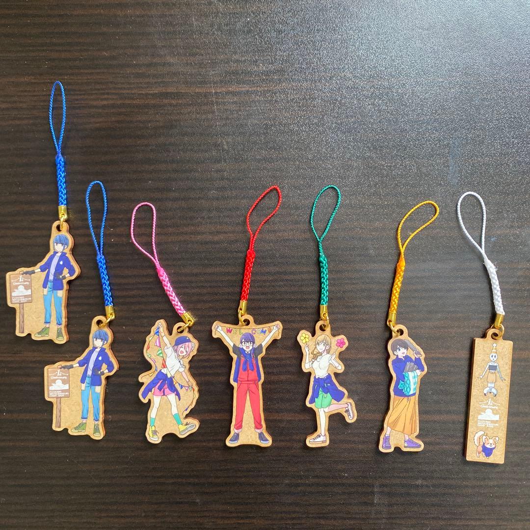 【非売品】映画 ゆるキャン 1周年 木製ストラップ 7個セット