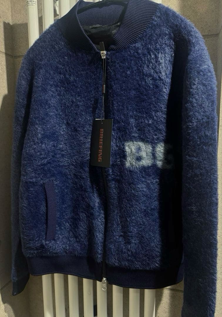 BRIEFING シャギーブルゾンネイビー M