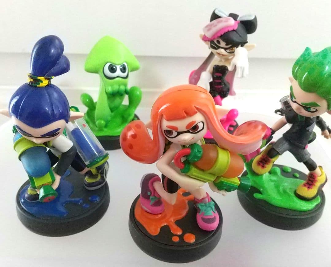 任天堂　amiibo スプラトゥーン ガール ボーイ いか5点セット☆