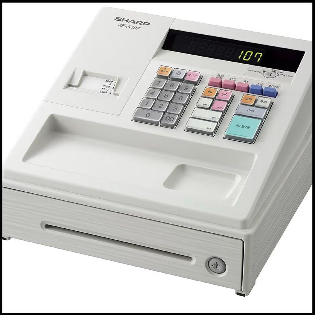 シャープ 電子レジスタ 4部門 ホワイト系 XE-A107-W SHARP