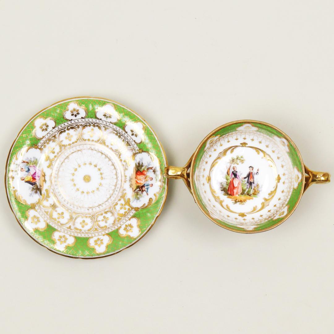 リヒャルト クレム工房 ワトー画 チョコレートカップ＆ソーサー