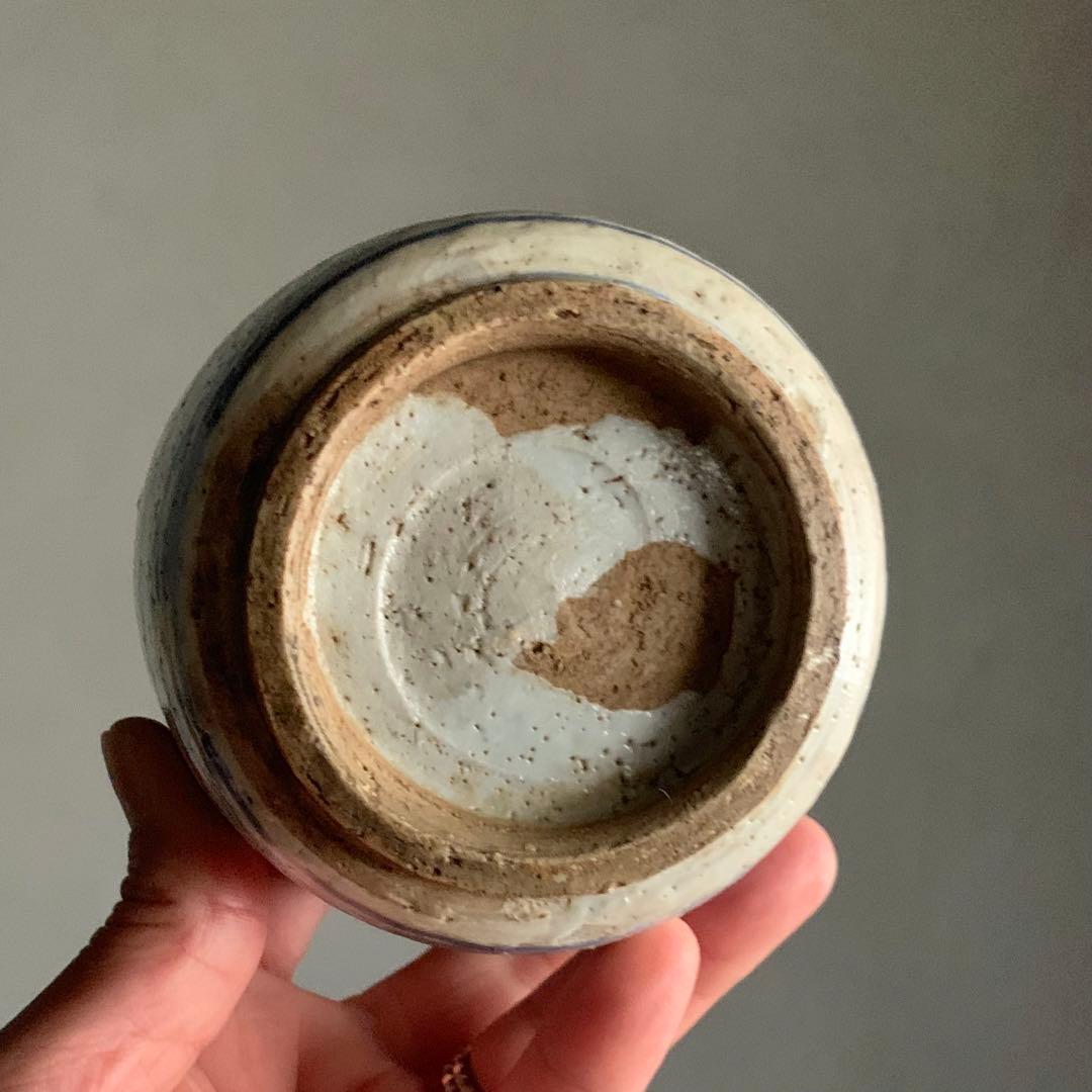 呉須染付 筒茶碗 火入れ 茶道具 古美術 古道具 アンティーク