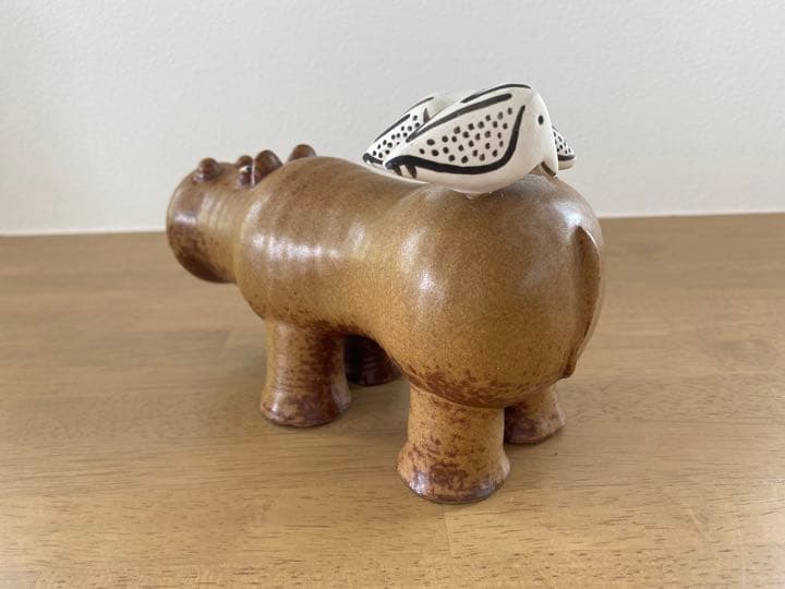 リサラーソン カバと小鳥 Lisa Larson