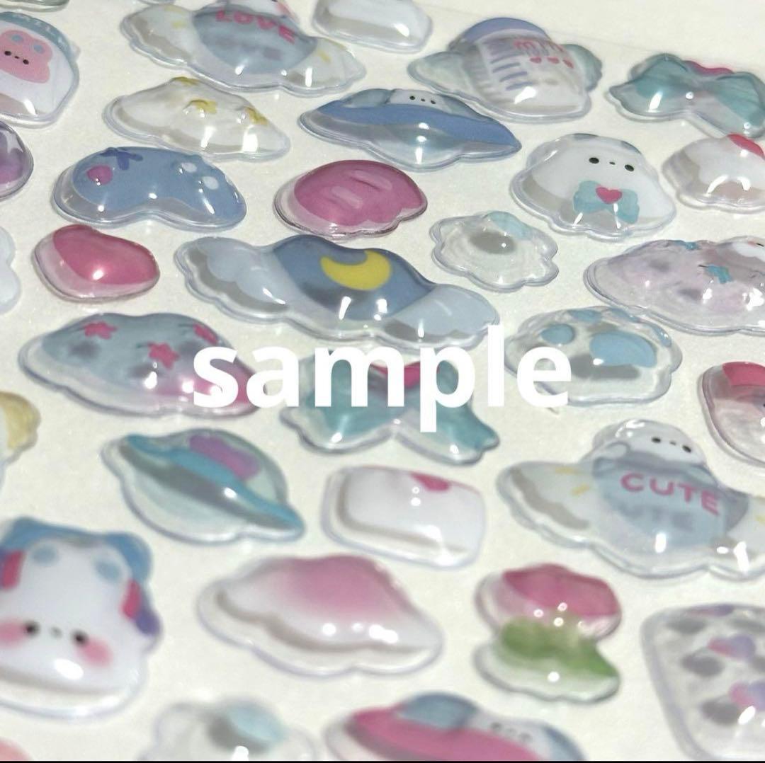 最安⭐️シール帳 A7透明 クリアバインダー シールリフィル 台紙10 水色ブルー