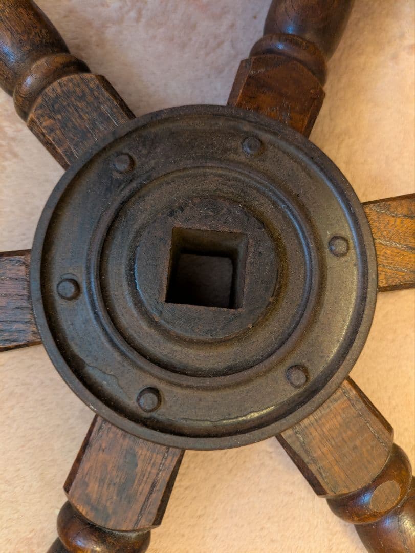 アンティーク　船舵　ビンテージ　ハンドル　木製