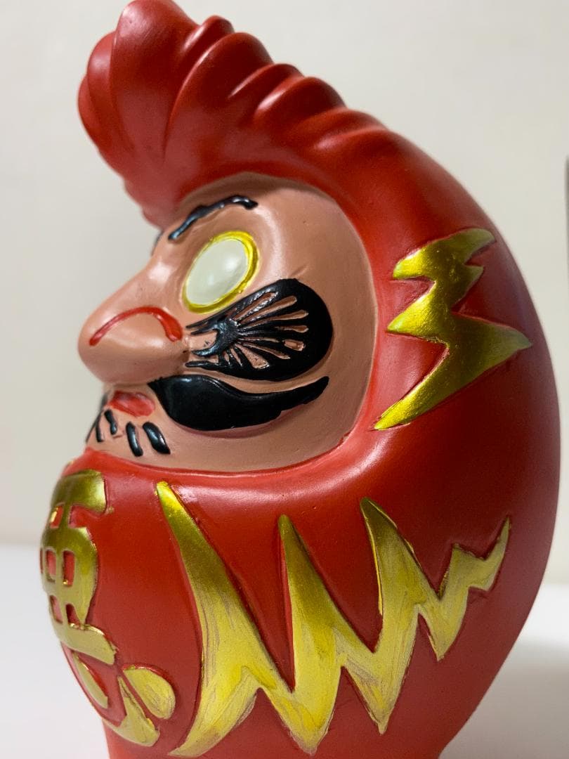 新品 現代美術二等兵 悪 ぐれダルマ 達磨 貯金箱 リーゼントの不良ダルマ 箱入