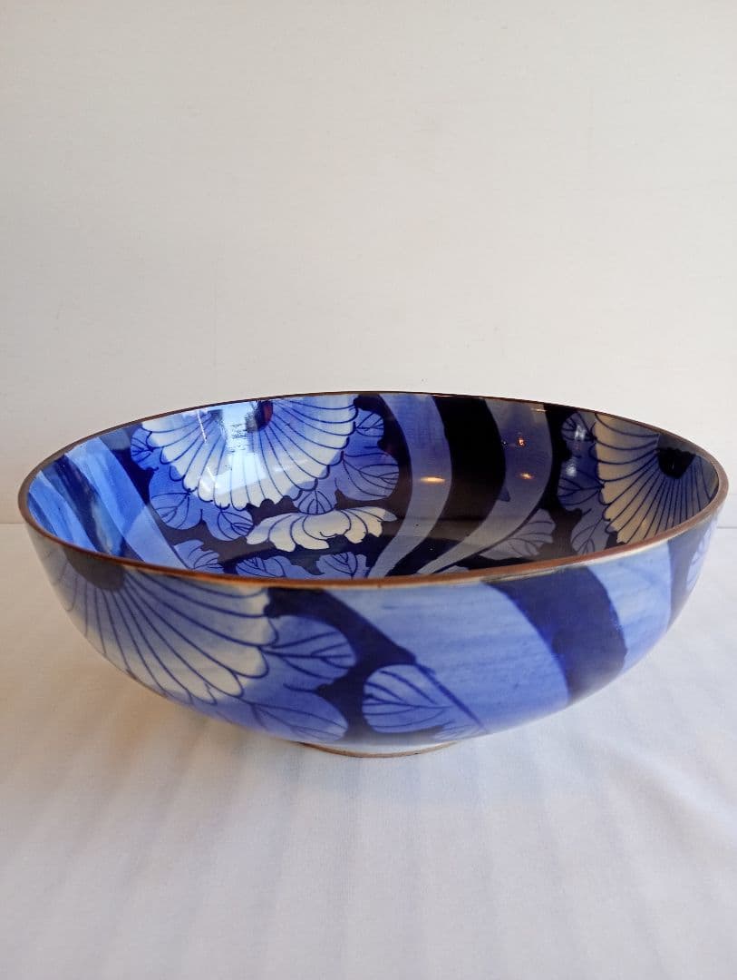 ★匿名配送★アンティーク 骨董 陶器 焼物 藍色の大鉢