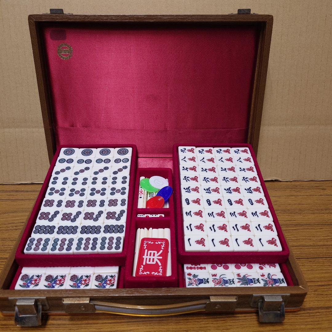 ミズノ　丸一　麻雀牌　家紋入り　赤牌　レア　④