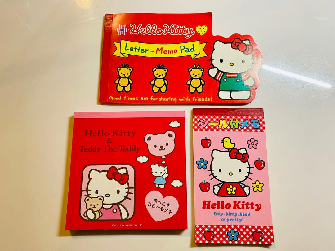 希少！劇レア！平成レトロ！Hello Kitty キティメモ帳3冊セット　美品！