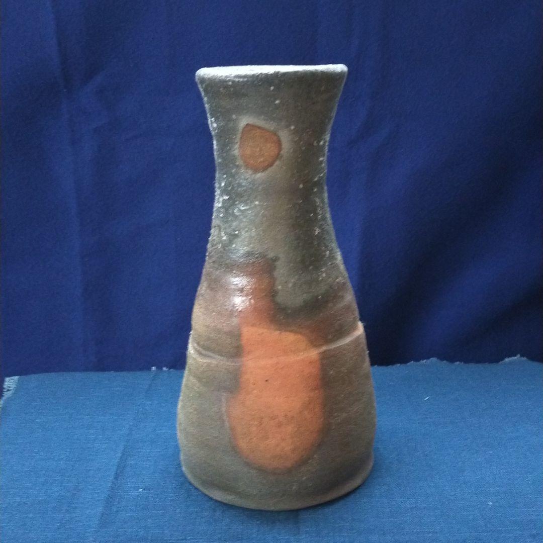 備前焼 金重まこと作 窯変花入れ