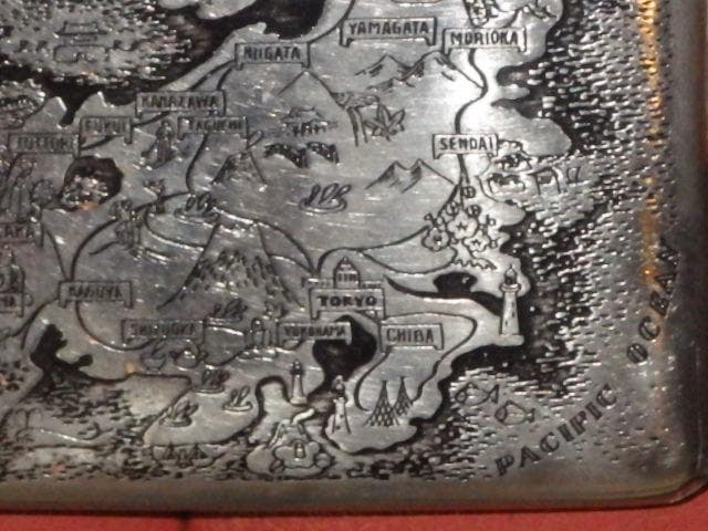 50’S★スーベニア★シガレットケース★23★ビンテージ★タバコ入れ★日本地図