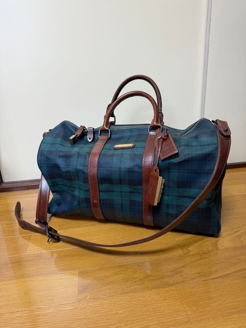 美品 ラルフローレン　ボストンバッグ 南京錠付