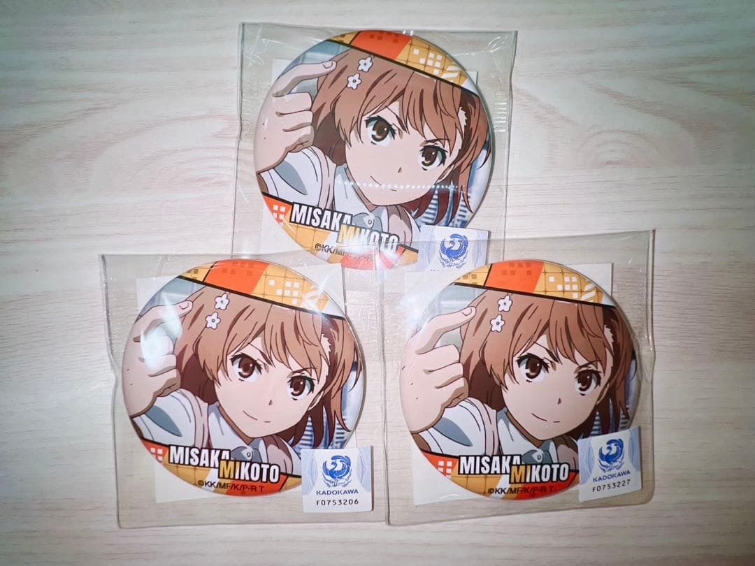 とある科学の超電磁砲　どこプラ　御坂美琴　缶バッジ