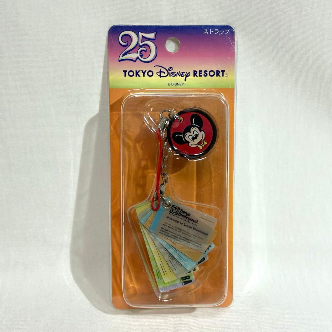 ディズニー　ミッキー　25周年　ストラップ　未使用未開封　新品　美品