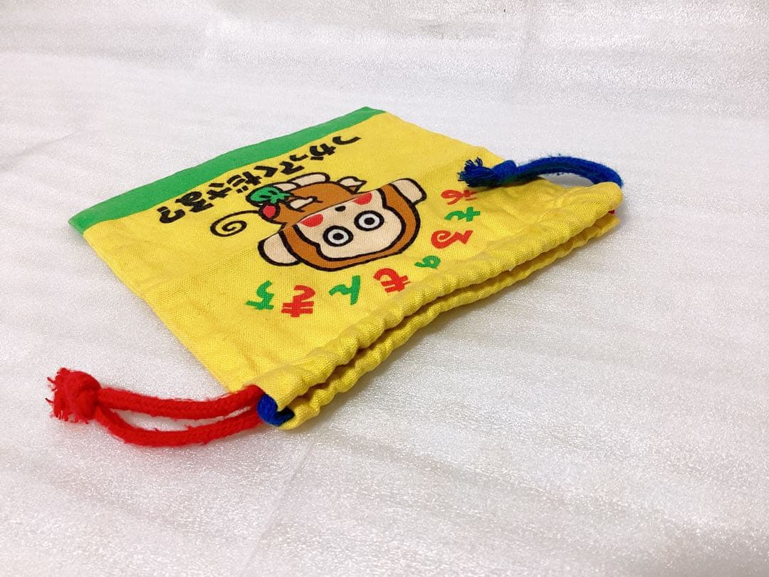 昭和レトロ ❤︎サンリオ おさるのもんきち❤︎ビニールバッグ&巾着袋2枚 3枚セット