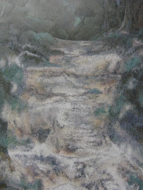 沢野慎平、【道】、希少な額装用画集より、新品額装付、状態良好