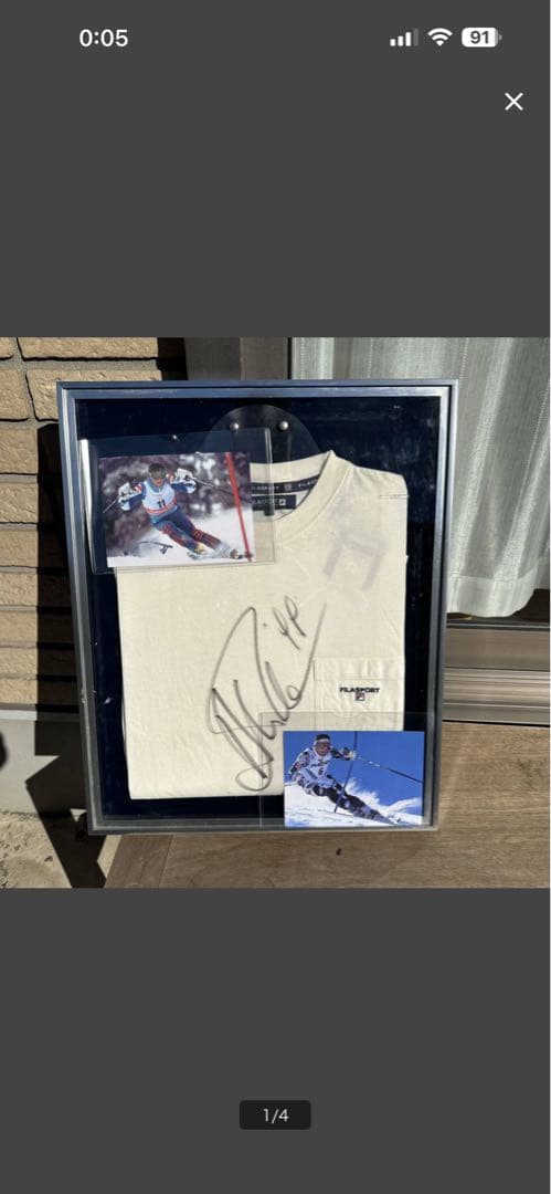 直筆サインTシャツ⭐️アルベルト.トンバ★イタリア★オリンピック★スキー