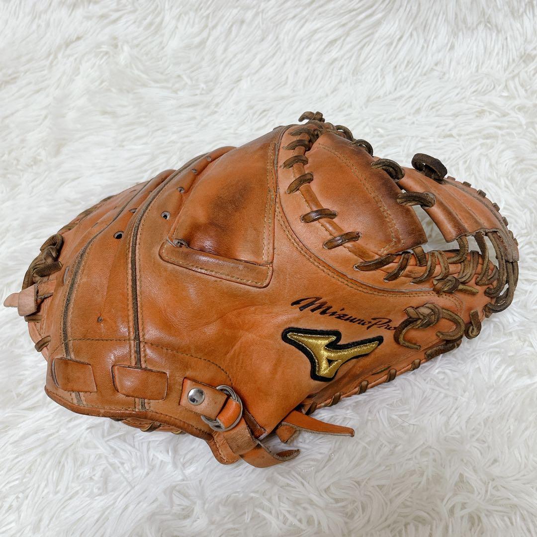 【良品】ミズノプロ キャッチャーミット 硬式　オレンジ　SDT-183