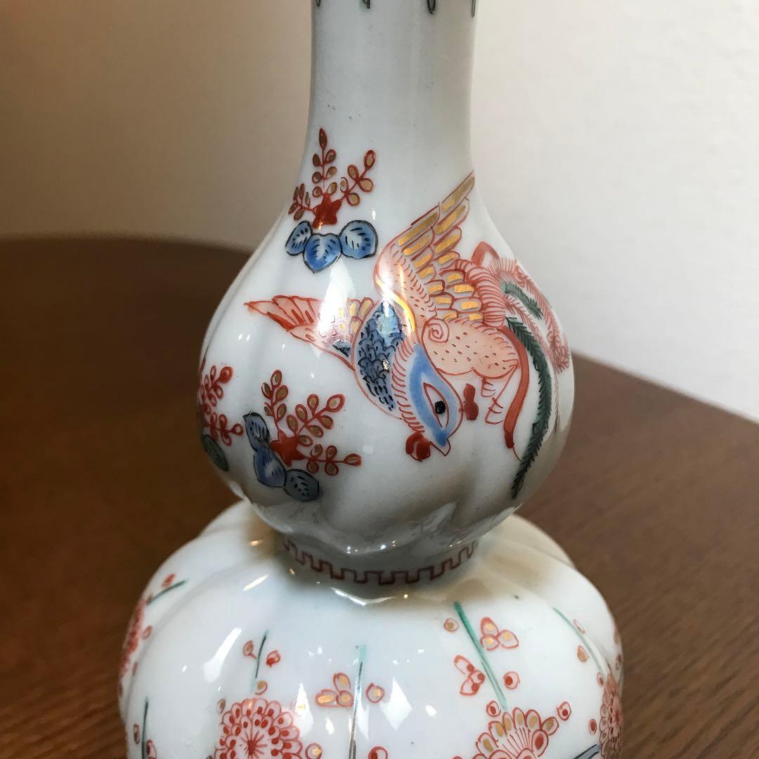 柿右衛門様式　古伊万里　有田焼　徳利　瓢型19cm