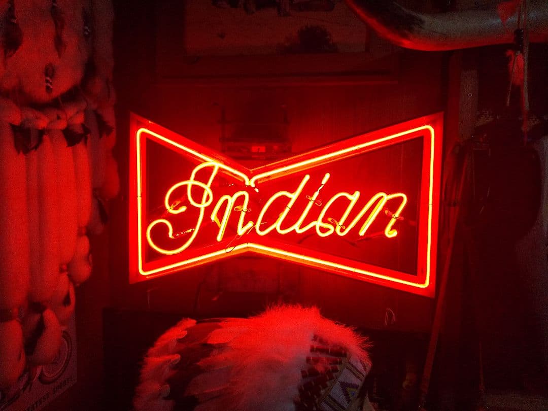 インディアン アメリカン雑貨レトロ、アンティークネオンサイン ネオン管
