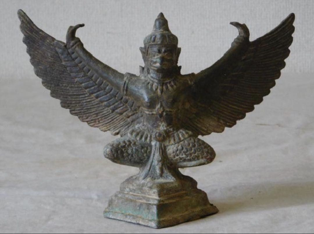 クメール 青銅 ガルーダ バイヨン期 アンコールワット 仏像 仏教美術 骨董