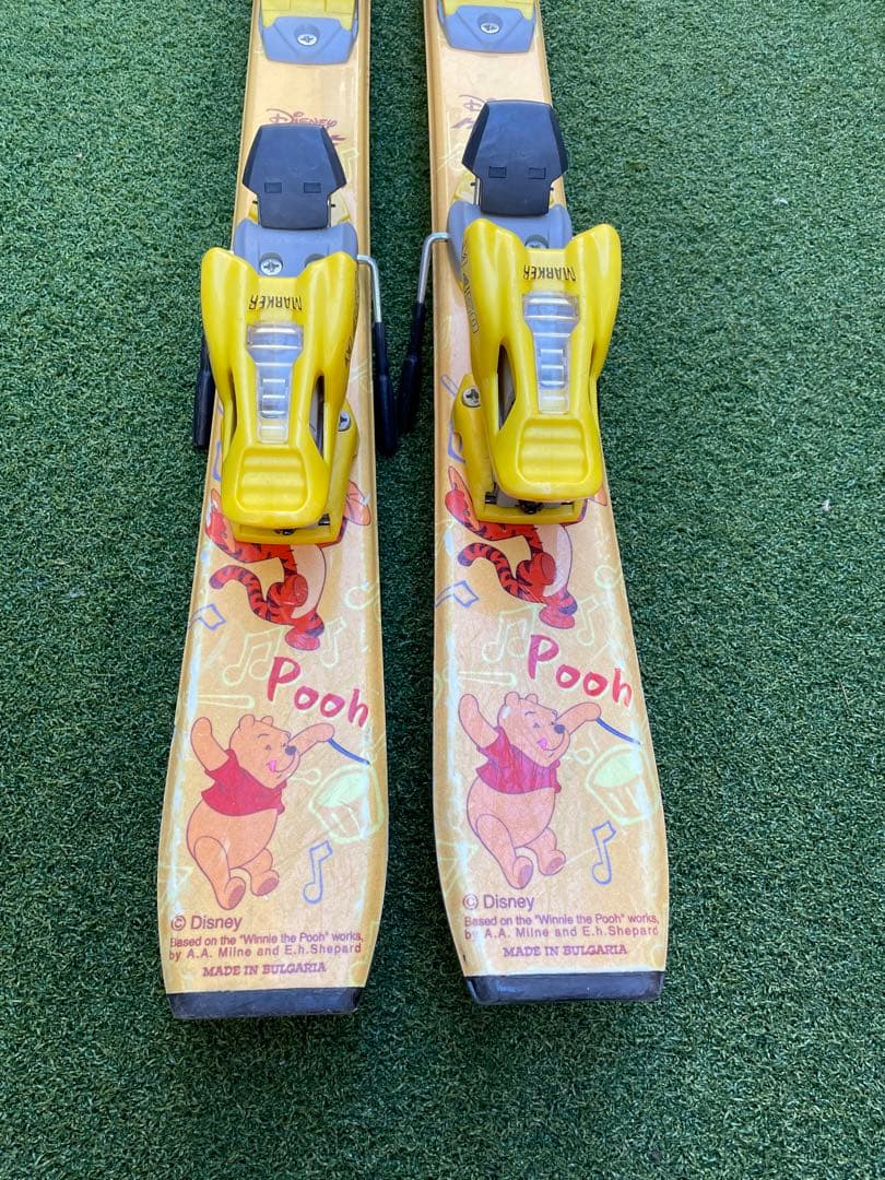 プーさん　スキー板　100cm ストック、スキーケース、リュック付