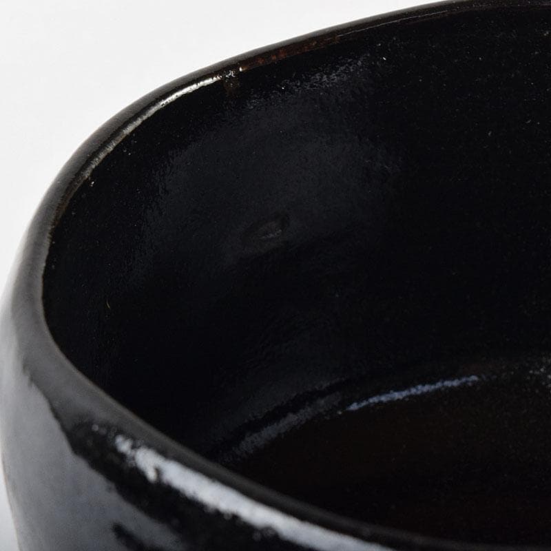 茶道具　楽吉佐衛門　黒楽茶碗　共布共箱　V　R8717