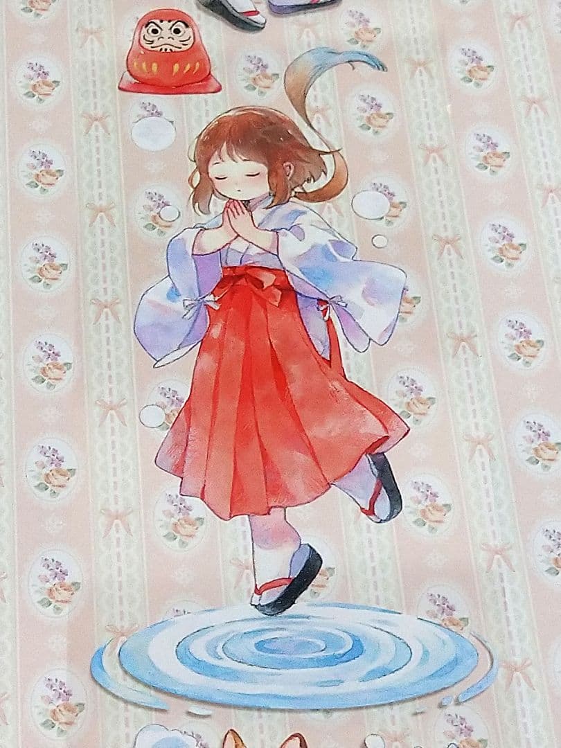 J1031＃御神子の祝福(PET)鲸落印象切り売り海外人物マステ女の子