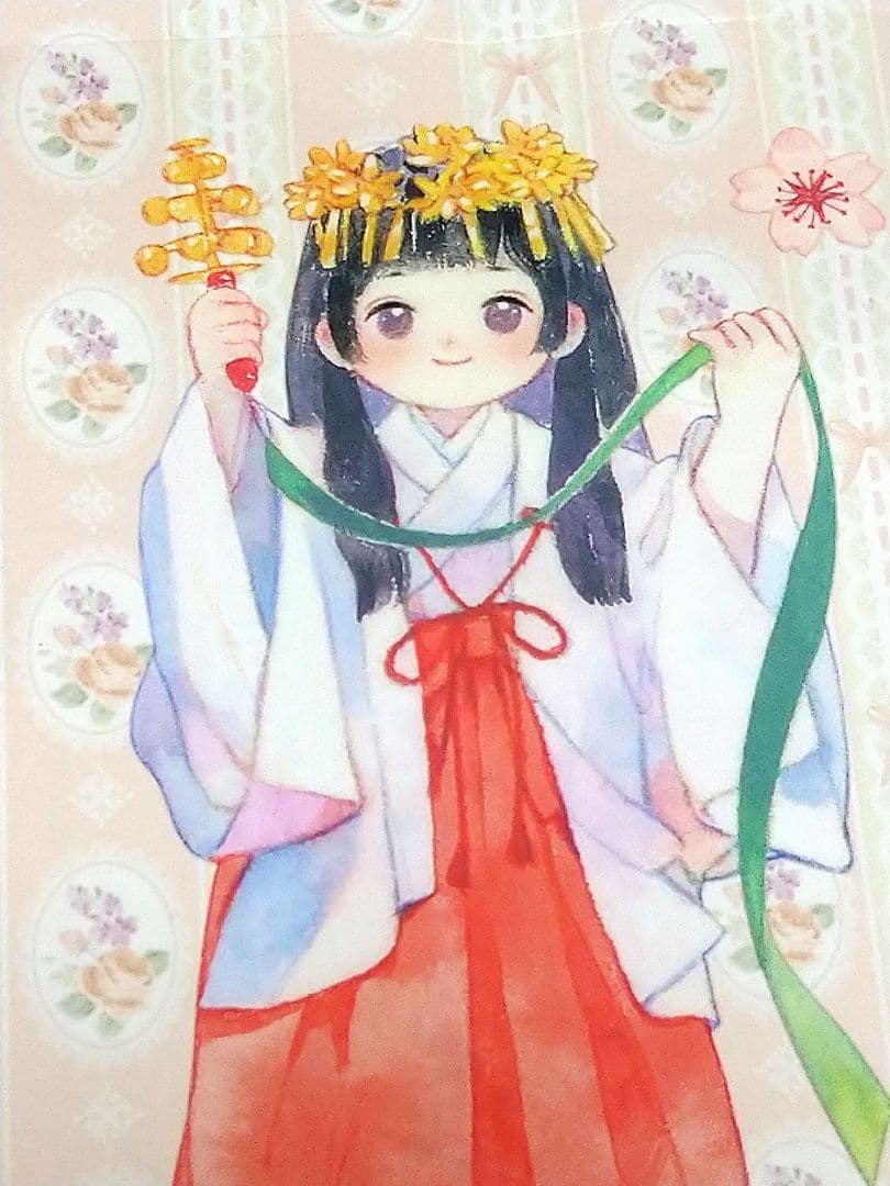 J1031＃御神子の祝福(PET)鲸落印象切り売り海外人物マステ女の子