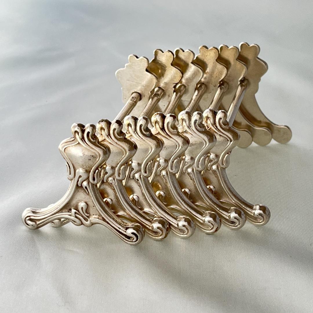 【仏蘭西】 アール・ヌーボーのナイフレスト 6個組 Art Nouveau