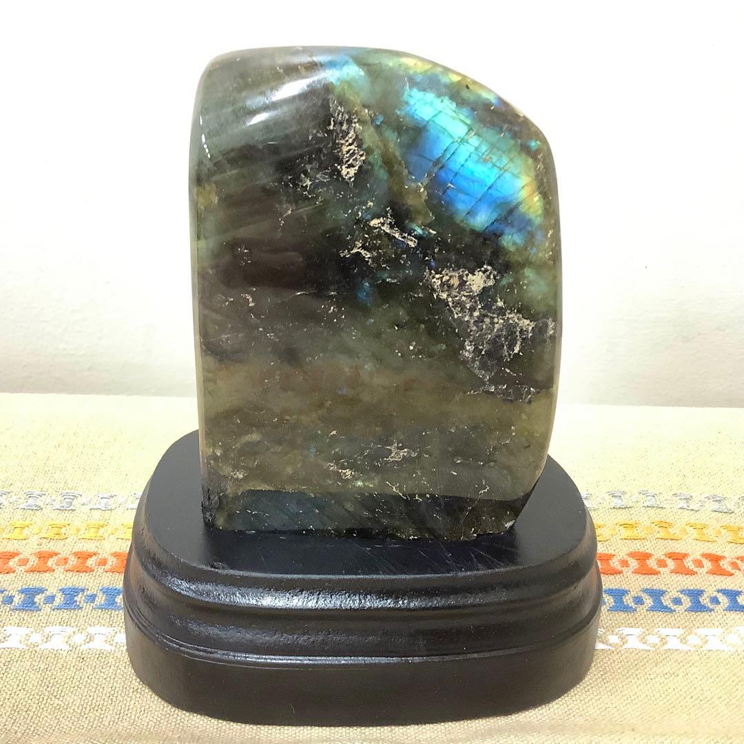 【前世の記憶、魂の学び】大サイズ！天然石 ラブラドライト 原石置き物