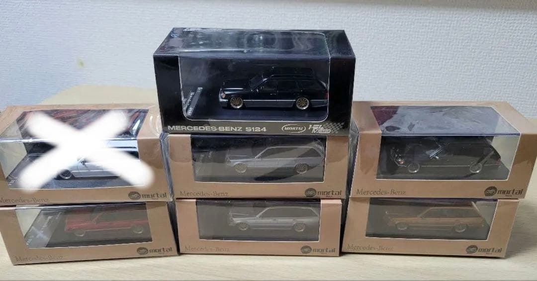 希少モータル メルセデス・ベンツ S124 ミニカー6台セット