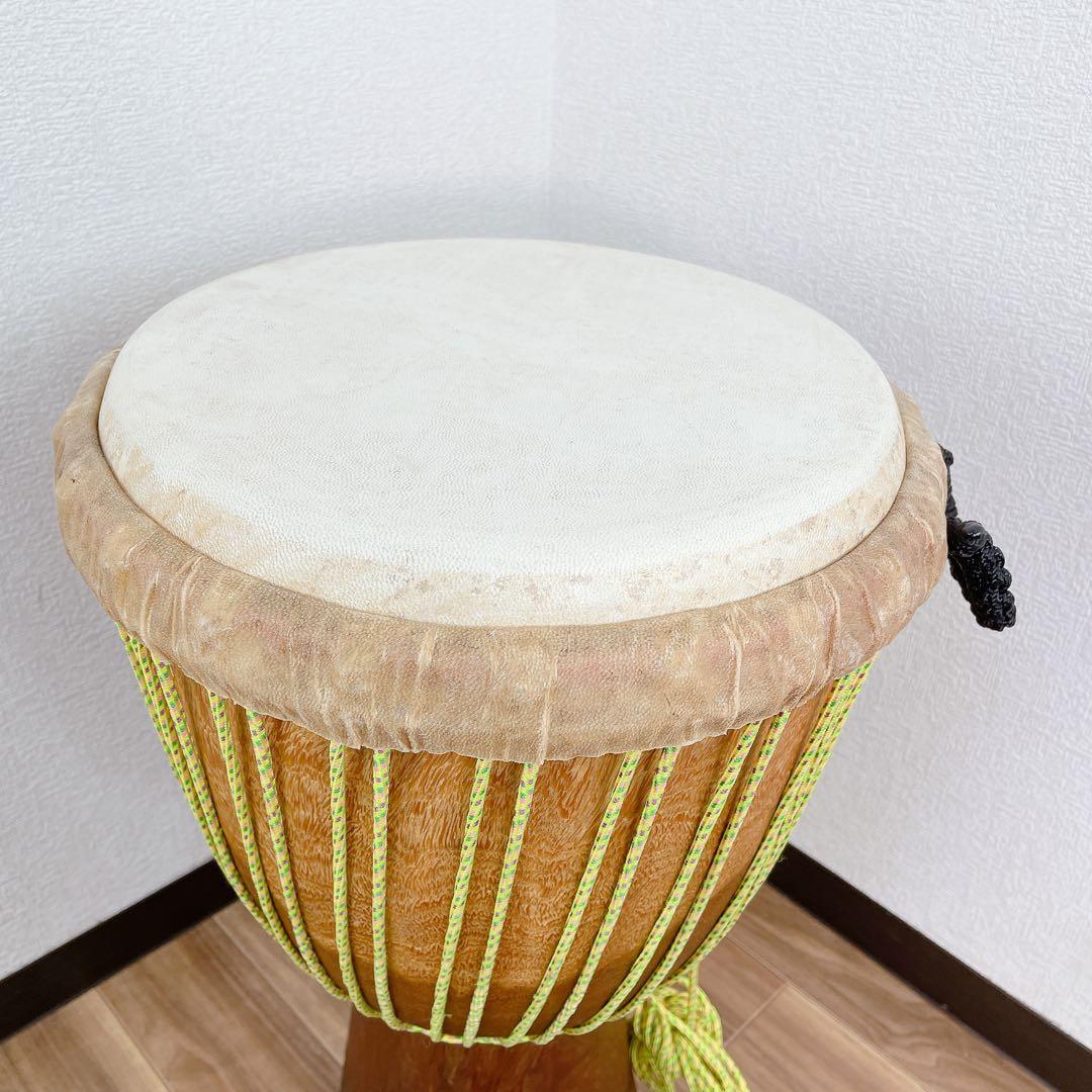 民族楽器 ジャンベ アフリカ 打楽器 ケース付き