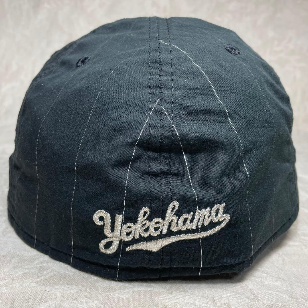 未使用！横浜ベイスターズ NEW ERA キャップ 旧ロゴ β ベータ 黒 銀縞