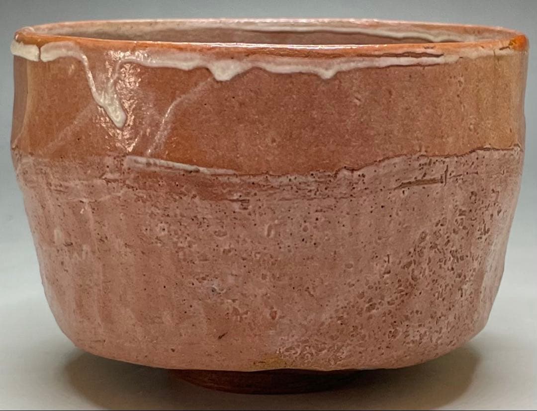 赤楽茶碗　光悦　のき下　共箱　e7762b