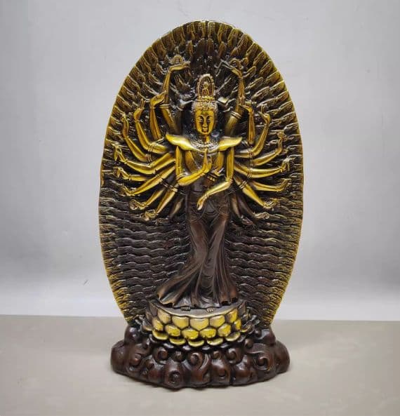 仏教美術 仏像 千手観音仏像 鎮宅辟邪 開運風水 招財 奉納 装飾品 工