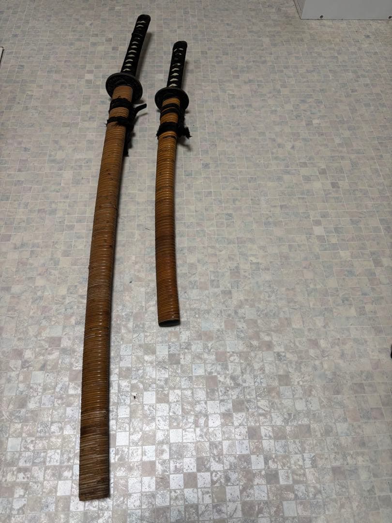 模造刀 刀剣 2本セット 籐巻き 模擬刀