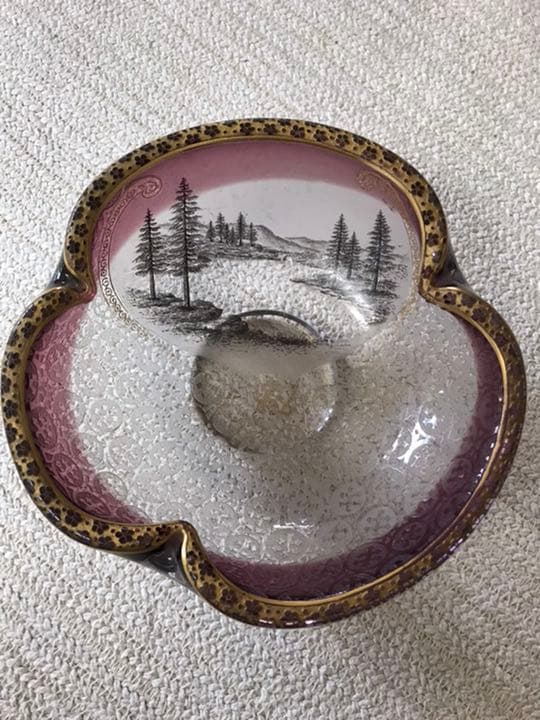 ドーム　風景とロレーヌ十字文鉢　お値下げ‼️