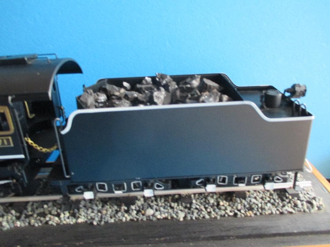 大型鉄道模型◎C571 1/30 蒸気機関車SL◎駆動式約77cm天皇陛下車輌