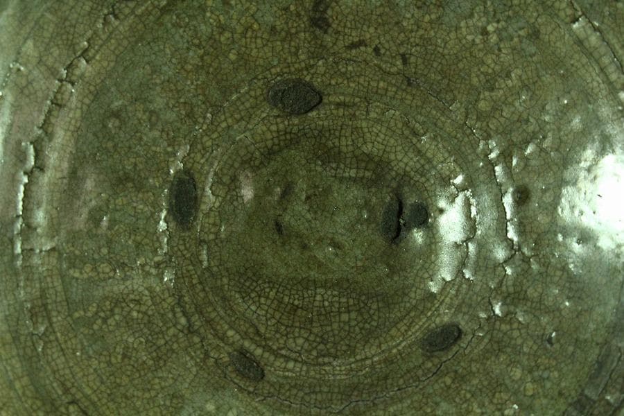 茶道具 真清水蔵六作 古三嶋写 茶碗 桂又三郎 書付(K-YC558)