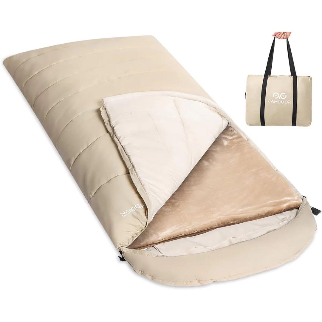 ムック　camdoor 寝袋 もっちり温、人工ダウン シュラフ