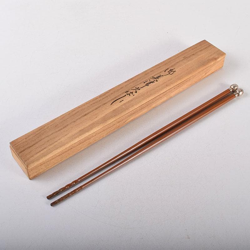 茶道具　木村清五郎作　銅製　美津火箸　共箱　N　7001