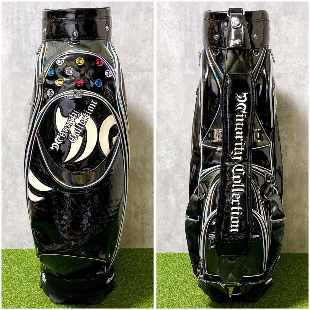 マイノリティコレクション キャディバッグ オールエナメル 3点式 ロゴ刺繡入り