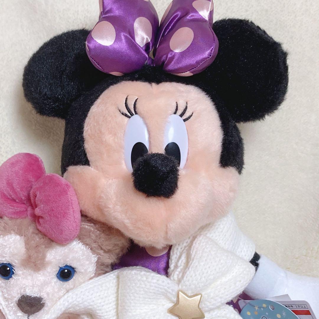 ディズニー　ウィンタートゥインクリングタウン　ぬいぐるみ　ミニー&シェリーメイ